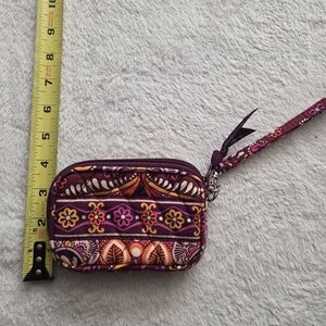 Vera Bradley Purple Quilted Wristlet Zip ID Case